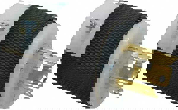 Locking Inlet: Plug, Industrial, L6-15P, 250V, Black & White